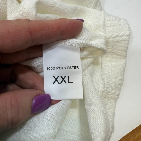 Women’s Off-White Lightweight Hooded Full-Zip Sweater – Plus Size XXL - Picture 4 of 6